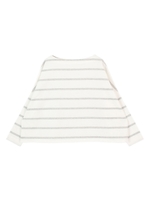 オーバーサイズボーダーカットソー/杢グレー