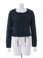 ショート丈ミリタリーブルゾン/ネイビー