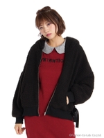 スピンドルボアボリュームパーカー/ピンク