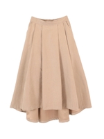 ピーチスキンタックスカート/ライトベージュ