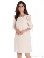 ラッフルスリーブワンピース/ピンク