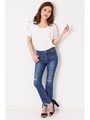 ランダムカットデニムパンツ/NAVY