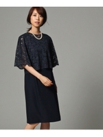 レースボレロ付きワンピース/ブラック(419)