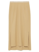 【emmi atelier】レイヤードIラインスカート/GRN