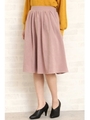 ピーチクロスギャザースカート/ベージュ(040)