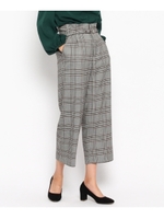 ベルト付ギャバワイドパンツ/サンドベージュ(053)