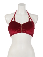 ベロアチューブブラ/レッド