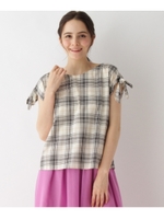 Vネックコットンタイプライターブラウス/ボルドー(264)