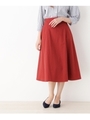 【前後2WAY】リボン付きフレアスカート/レッド(062)