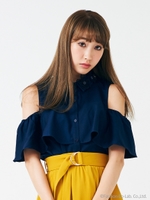 フラワーモチーフカラーブラウス/オフホワイト