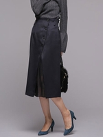 ラップレイヤードスカート/キャメル