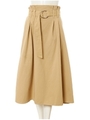 リングベルトタックスカート/キャメル