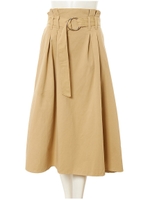 リングベルトタックスカート/キャメル