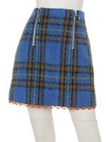 TOO SASSY CHECK SKIRT/RED