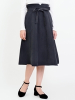 【WEB限定価格】ピーチ起毛フレアスカート/ボルドー