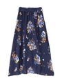 《EDIT COLOGNE》ヴィンテージフラワースカート/ネイビー(120)