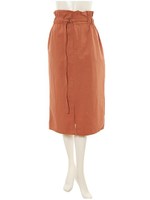 【インスタグラマーコラボ】ウエストギャザーベルトスカート/ブラック