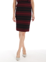 【セットアップ対応商品】マルチボーダータイトスカート/ブラック