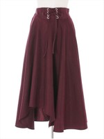 ウエストスピンドルデザインスカート/ピンク