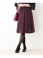 【WEB限定サイズ】レジメストライプスカート/ダークブラウン(243)