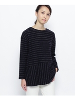 ウールブークレーラインプルオーバー/ネイビー(393)