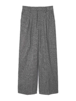 ストレッチヘリンボーンパンツ/ブラックxオフ1(011)