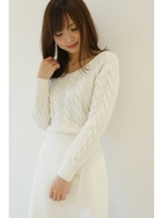 パフィケーブルニット/ローズピンク1(091)