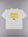 ▲コカコーラコラボ 肩あきTシャツ/オフホワイト