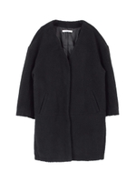 Vネックボアコート/ブラウン