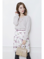 ブライトフラワータイトスカート/ライトイエロー