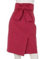 2wayスエードタイトスカート/濃ピンク