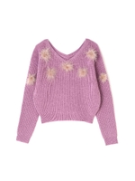 フェザーエンブリッシュドニット/グレー(020)