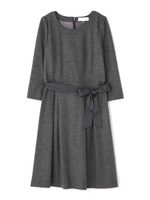 ◆大きいサイズ◆圧縮ジャージワンピース/グレー(020)