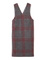 深Vコクーンワンピース/BK×WH×BR1(011)