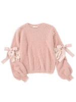 PEACH JOHN/フェザーヤーンリボンニット/ピンク