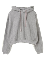 ・チュール重ねパーカー/杢グレー