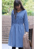 ピーチドロップワンピース/ブルー(110)