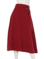 ロングベルトミモレスカート/RED