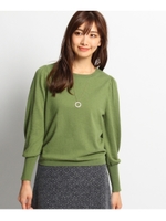 【洗える】パフスリーブニット/オフホワイト(003)