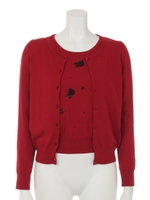 ビーズ刺繍ツイン/スカイブルー