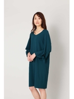 リボンスリーブワンピース/グリーン(140)