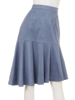 裾切替えアシンメトリースカート/ブラウン