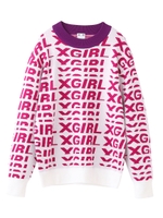 LOGO JACQUARD KNIT TOP/ブラック