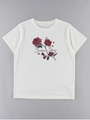 ・ヴィンテージローズTシャツ/イエロー