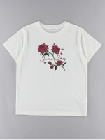 ・ヴィンテージローズTシャツ/イエロー