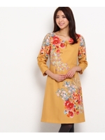 【洗える】ジャムベリーワンピース/マスタード(133)