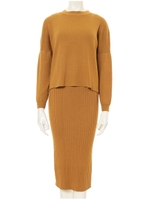 キャミニットワンピースセットアップ/キャメル