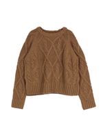 Annieケーブルニット/ブラウン