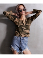 迷彩ロングＴシャツ/ベージュ(005)