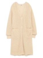 リネン混ロングニットコート/LBEG